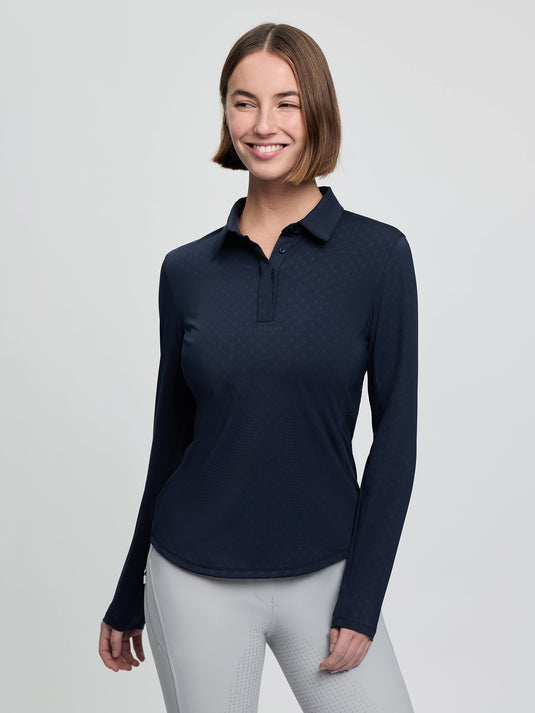SS26 Sarah Shirt Base Layer Patterned Navy