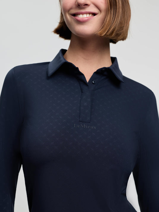 SS26 Sarah Shirt Base Layer Patterned Navy