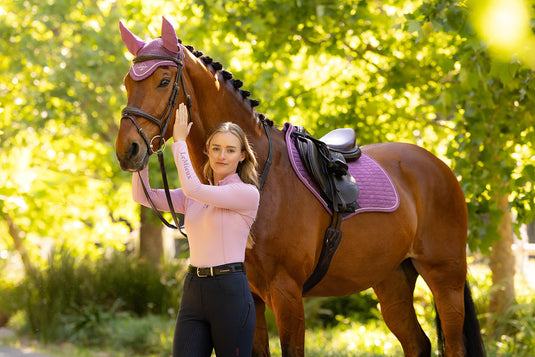 SS26 Suede Dressage Square Mallow