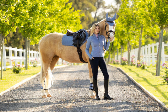 SS26 Suede Close Contact Square Powder Blue