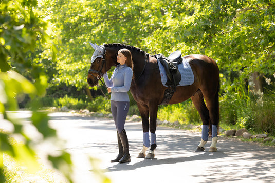SS26 Suede Dressage Square Powder Blue
