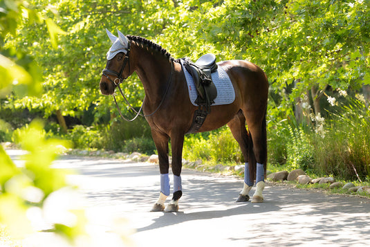 SS26 Suede Dressage Square Powder Blue