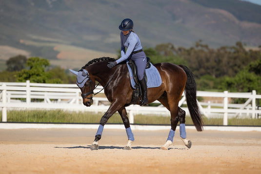 SS26 Suede Dressage Square Powder Blue