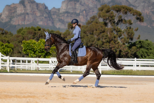 SS26 Suede Dressage Square Powder Blue