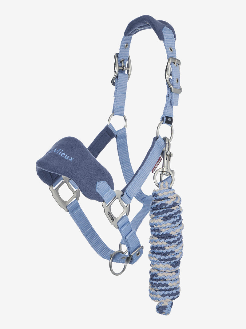 Indlæs billede i Gallery Viewer, SS26 Vogue Headcollar &amp; Leadrope Powder Blue
