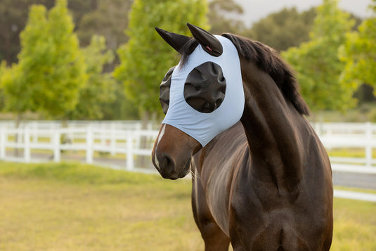 SS26 Bug Relief Half Fly Mask Powder Blue