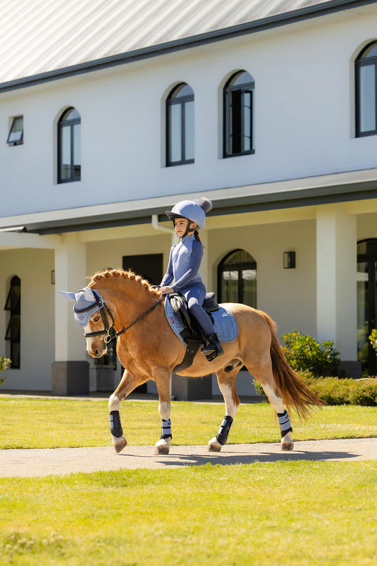 SS26 Mini Suede Close Contact Square Powder Blue