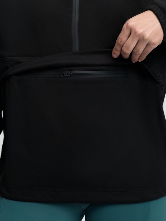 SS26 Perri Half Zip Waterproof Jacket Black
