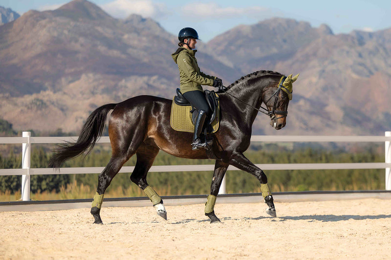 Indlæs billede i Gallery Viewer, Suede Dressage Square Gooseberry
