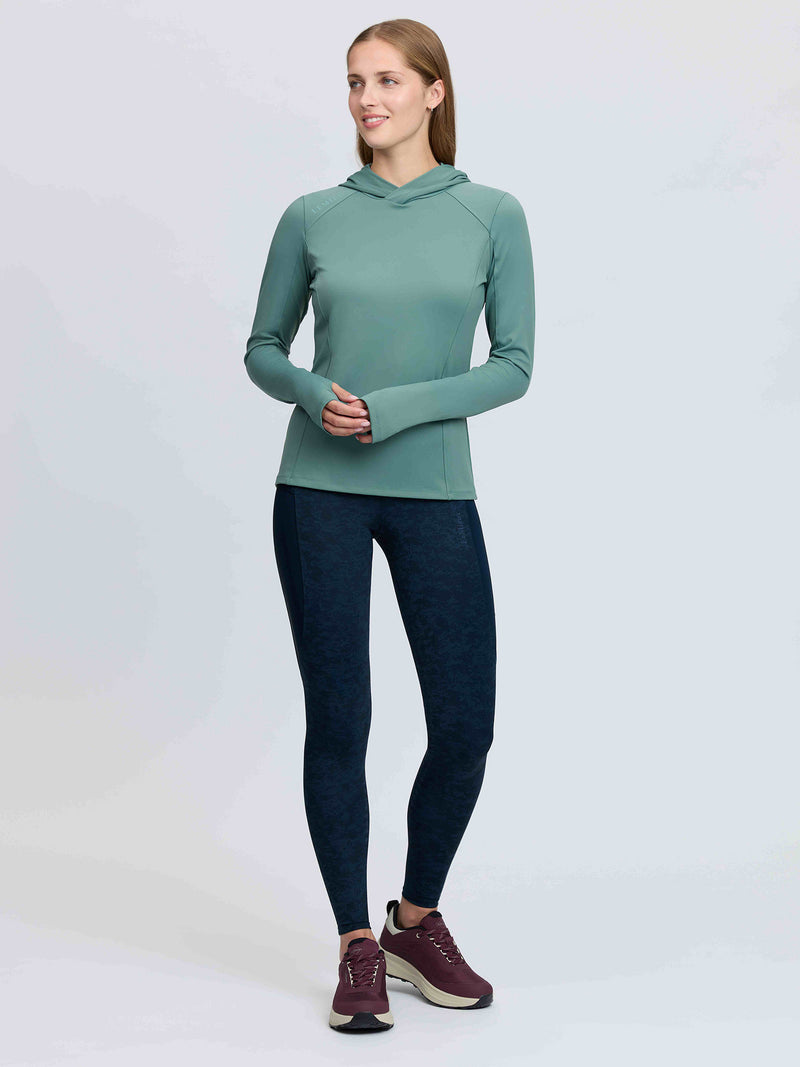 Indlæs billede i Gallery Viewer, Heidi Hooded Mid Layer Aloe
