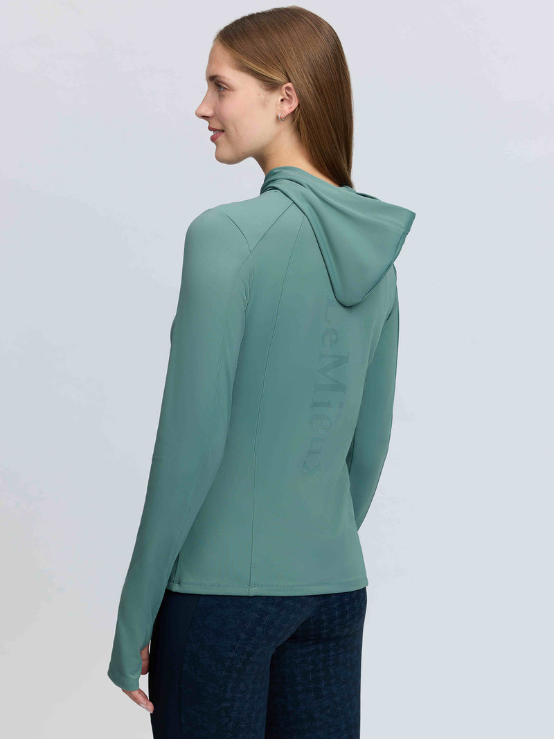 Indlæs billede i Gallery Viewer, Heidi Hooded Mid Layer Aloe
