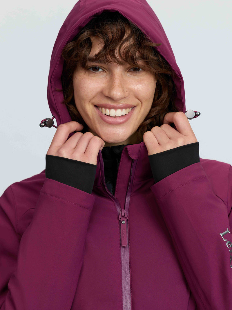 Indlæs billede i Gallery Viewer, Brooke 3 in 1 Waterproof Hybrid Jacket Blackberry
