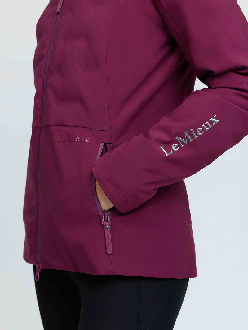 Indlæs billede i Gallery Viewer, Brooke 3 in 1 Waterproof Hybrid Jacket Blackberry

