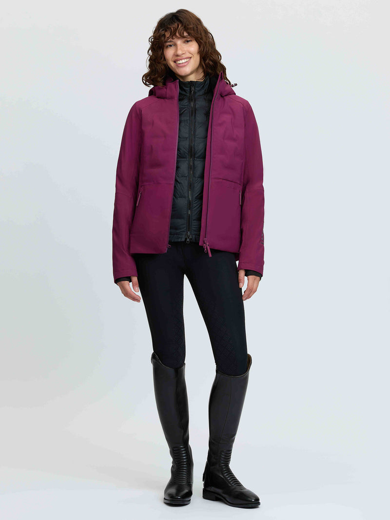 Indlæs billede i Gallery Viewer, Brooke 3 in 1 Waterproof Hybrid Jacket Blackberry
