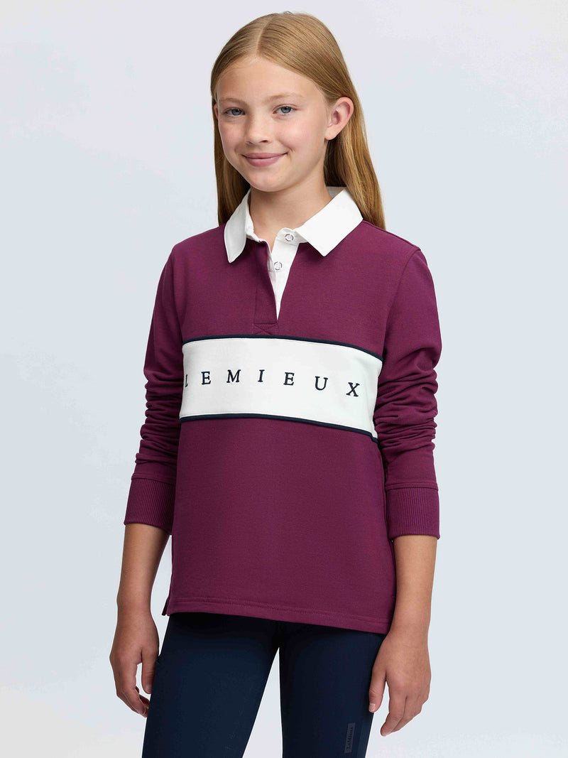 Indlæs billede i Gallery Viewer, Young Rider Riley Rugby Shirt Blackberry
