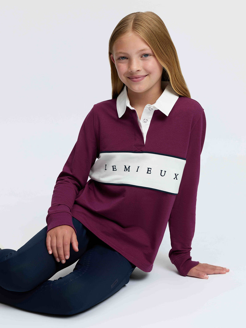 Indlæs billede i Gallery Viewer, Young Rider Riley Rugby Shirt Blackberry
