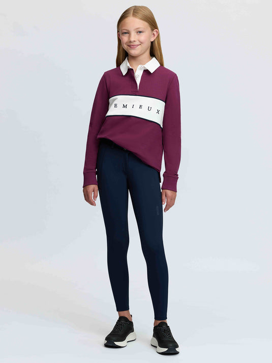 Young Rider Riley Rugby Shirt Blackberry