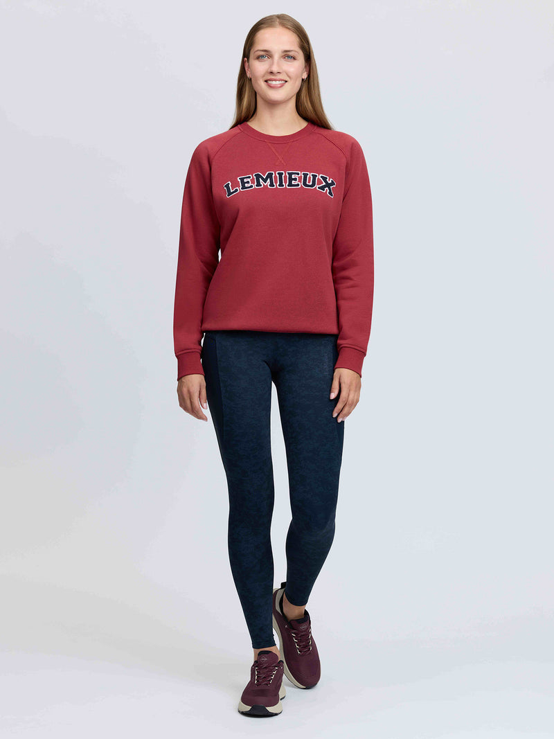 Indlæs billede i Gallery Viewer, Vida Varsity Crew Neck Sweat Russet
