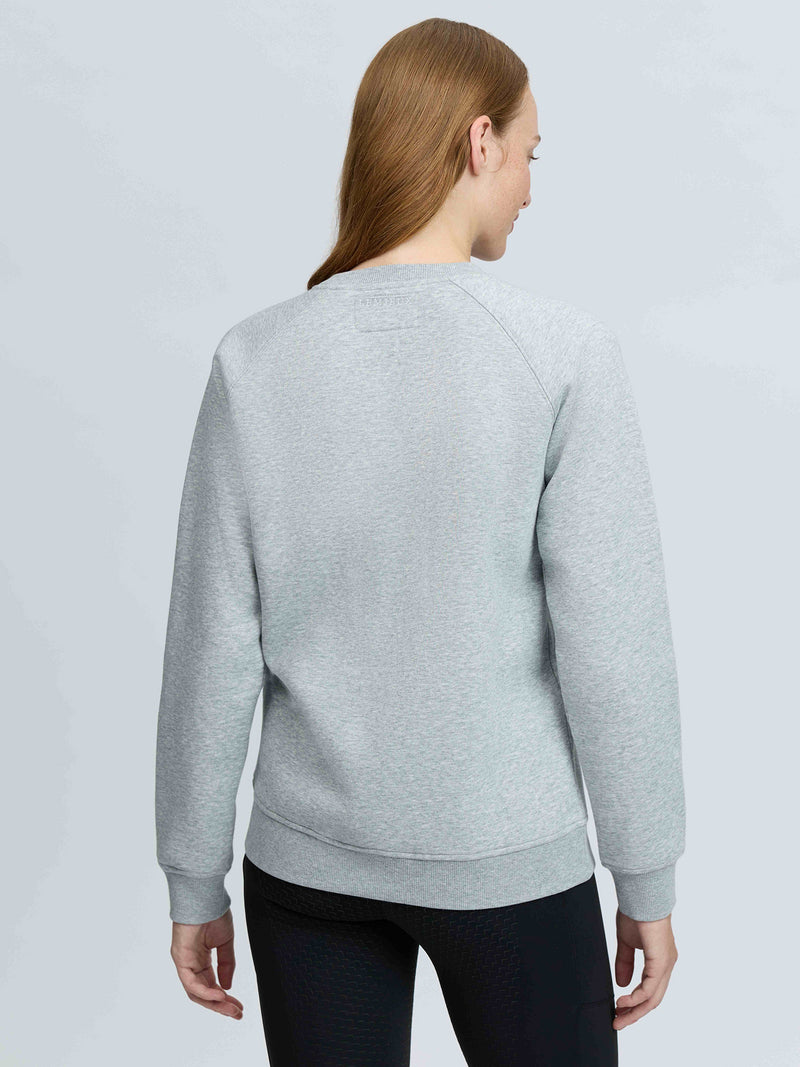 Indlæs billede i Gallery Viewer, Vida Varsity Crew Neck Sweat Grey Marl
