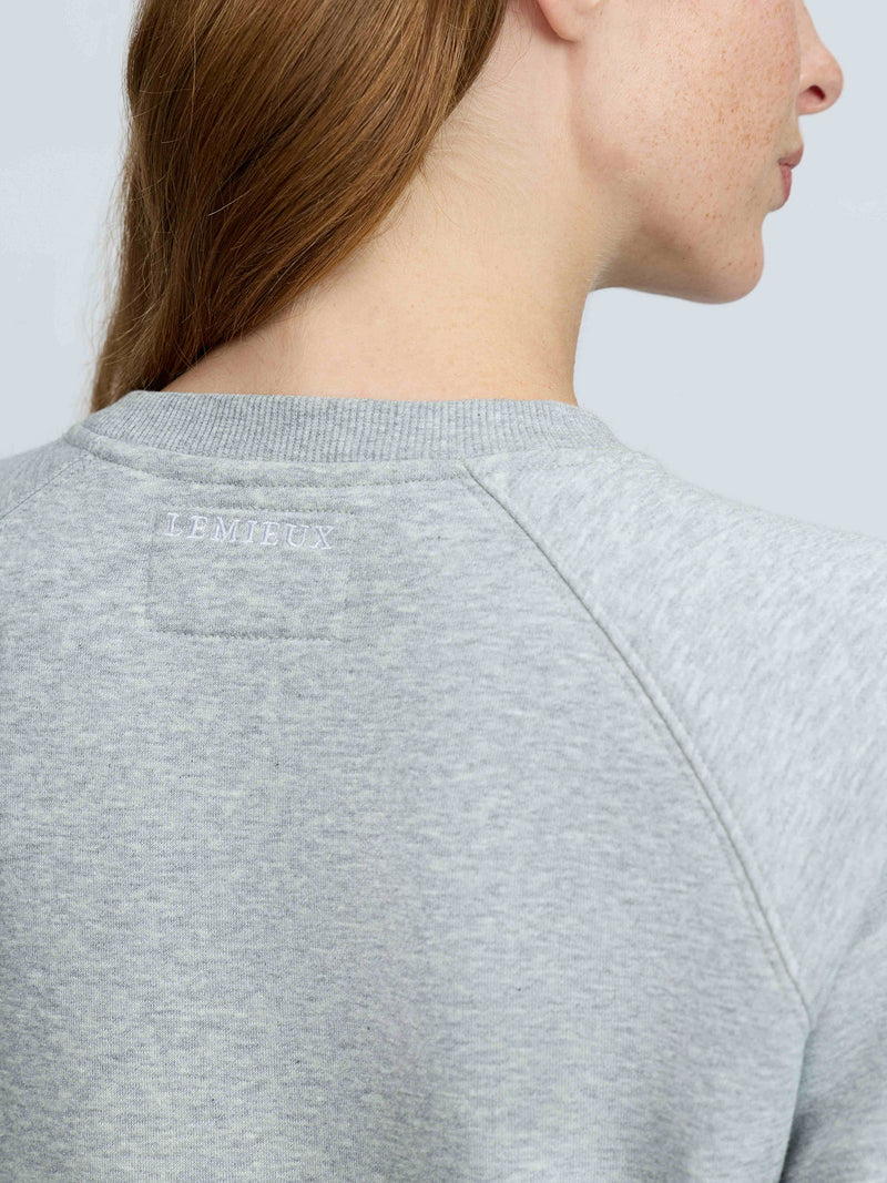 Indlæs billede i Gallery Viewer, Vida Varsity Crew Neck Sweat Grey Marl
