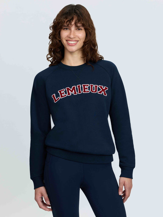 Vida Varsity Crew Neck Sweat Navy