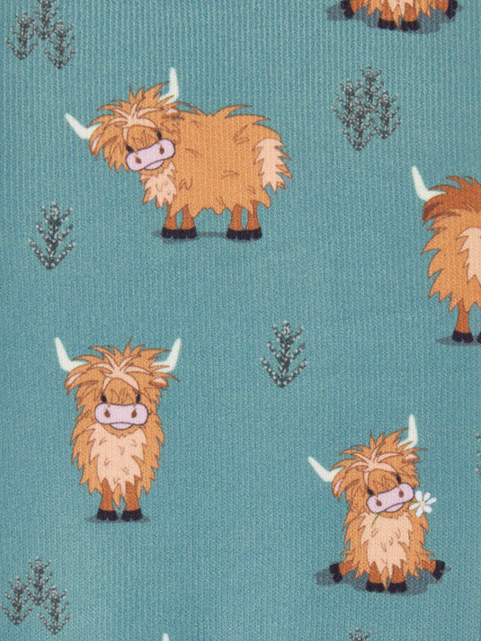 Footsie Socks Highland Cow/Aloe