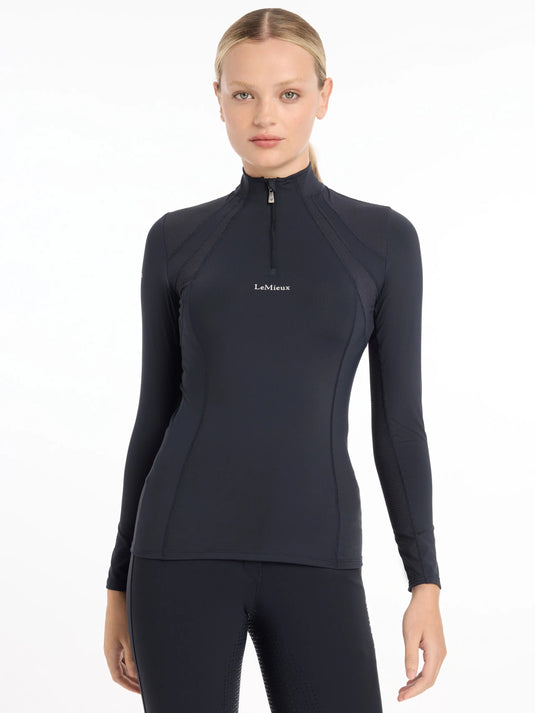 LM CORE Mia Mesh Long Sleeve Base Layer Black