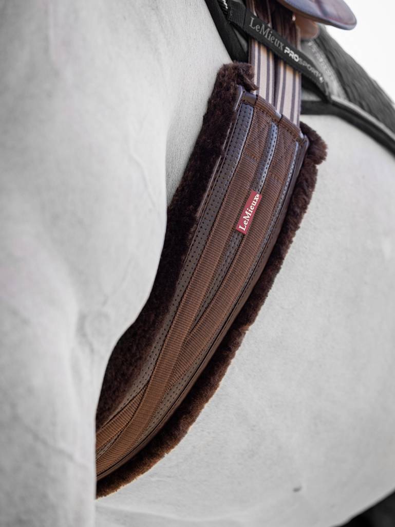 Indlæs billede i Gallery Viewer, LM(F) CORE Fleece Lined Anatomic Girth Brown/Brown
