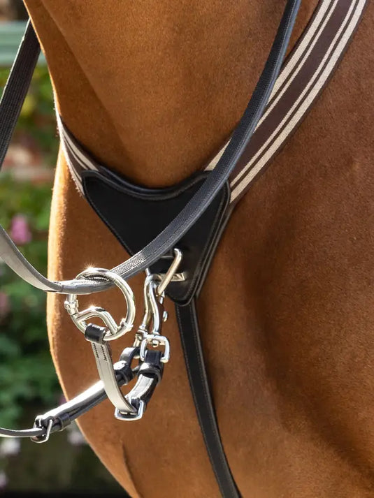 LM(F) CORE Arika Elasticated Breastplate Black/Silver