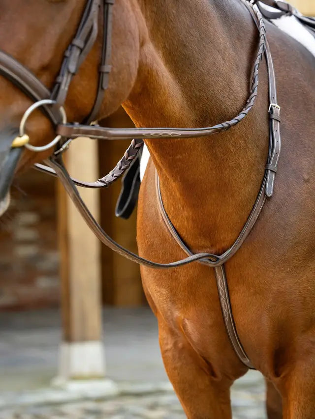 Indlæs billede i Gallery Viewer, LM(F) CORE Hunter Standing Martingale Havana/Silver
