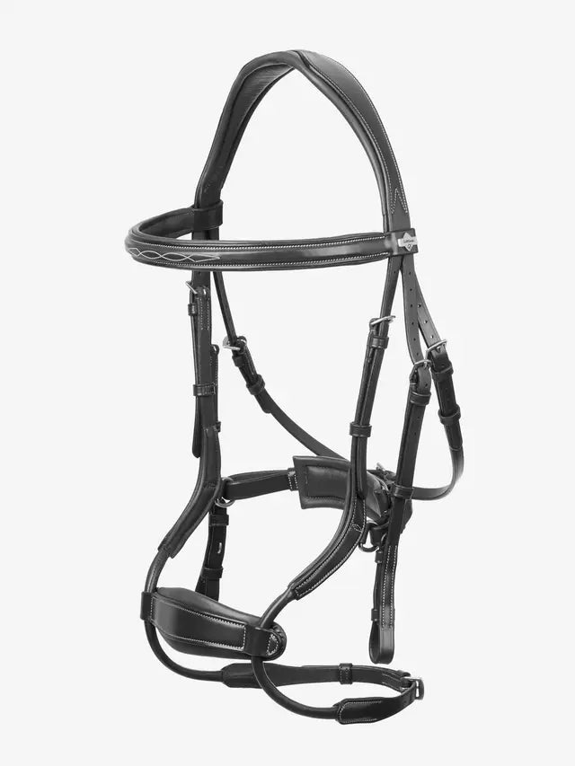 Indlæs billede i Gallery Viewer, LM(F) CORE Kudos Clear Arc Bridle Black/Silver
