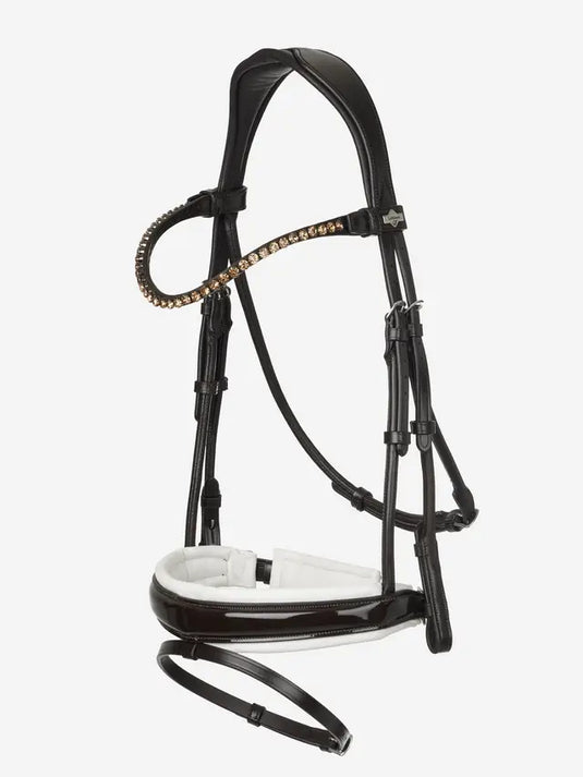 LM(F) CORE Kudos Patent Dressage Bridle Brown/White