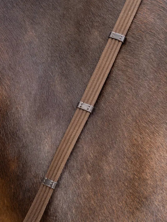 LM(F) CORE Webbed Continental Reins Brown/Silver