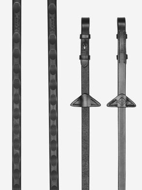 LM Magna Grip Rubber Reins Black/ Silver