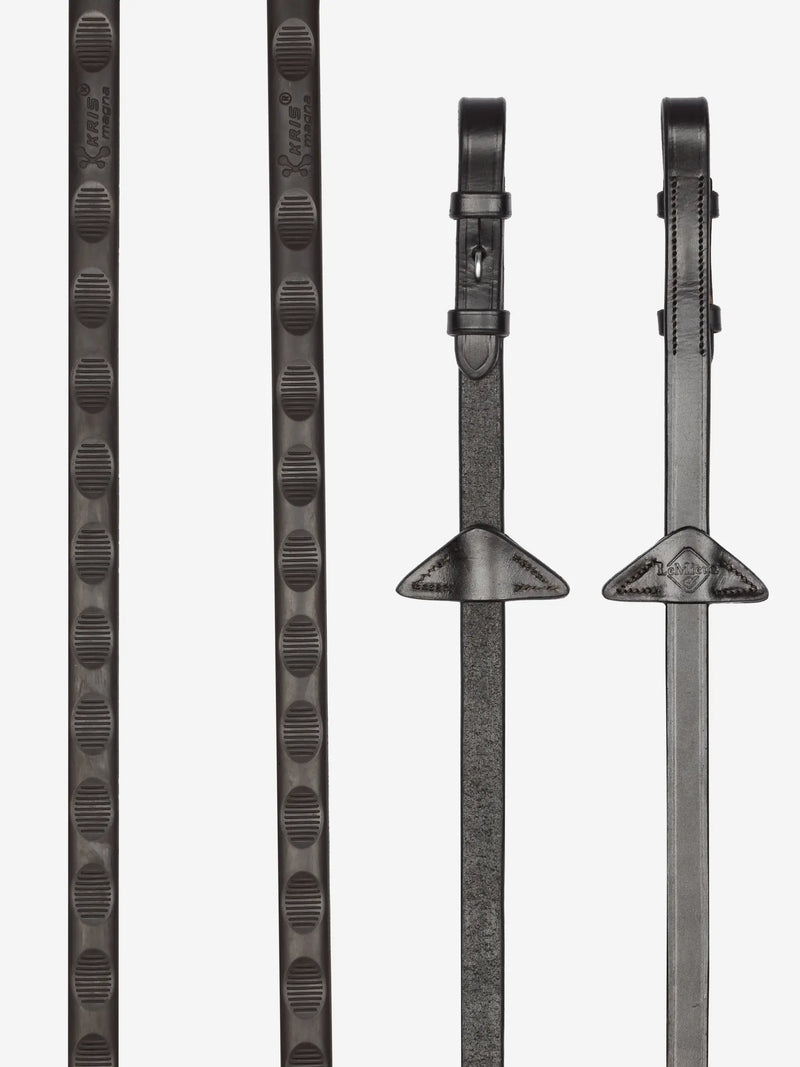Indlæs billede i Gallery Viewer, LM(F) CORE Magna Grip Rubber Reins Brown/ Silver

