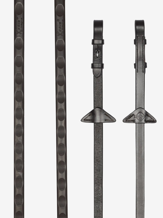 LM(F) CORE Magna Grip Rubber Reins Brown/ Silver