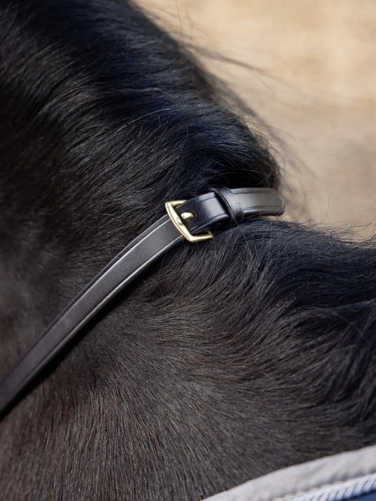 LM CORE Magna Grip Rubber Reins Brown/ Brass