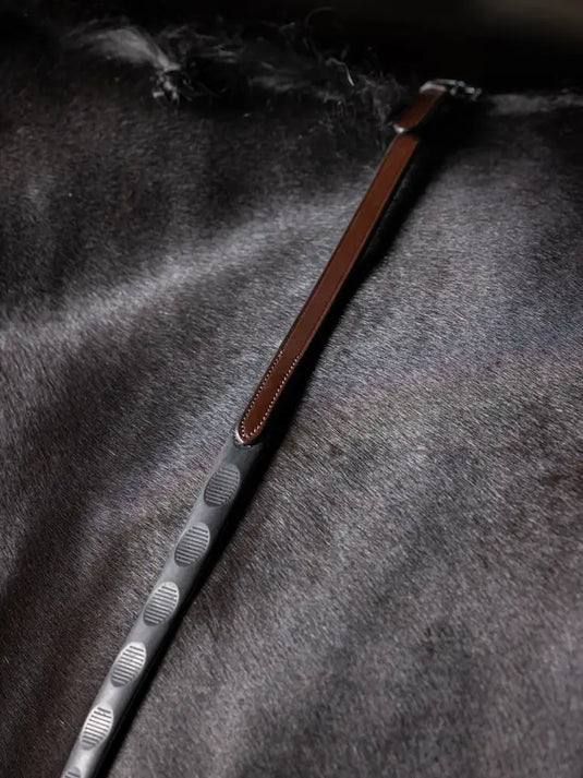 LM(F) CORE Magna Grip Rubber Reins Havana/ Silver