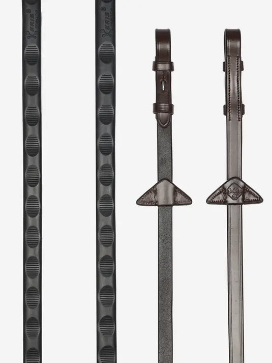 LM(F) CORE Magna Grip Rubber Reins Havana/ Silver