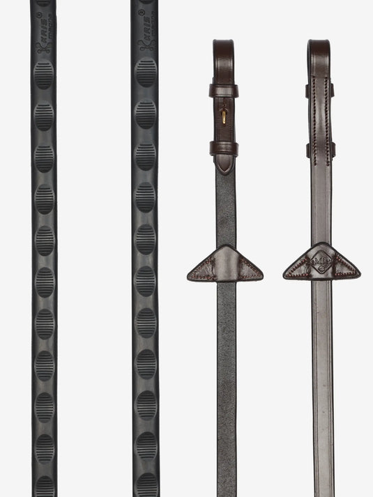 LM(F) CORE Magna Grip Rubber Reins Havana/Brass