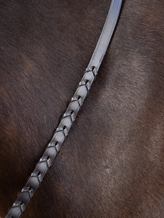 LM(F) CORE Leather Laced Reins Brown/Silver