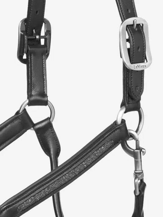 LM(F) CORE Leather Crystal Headcollar Black