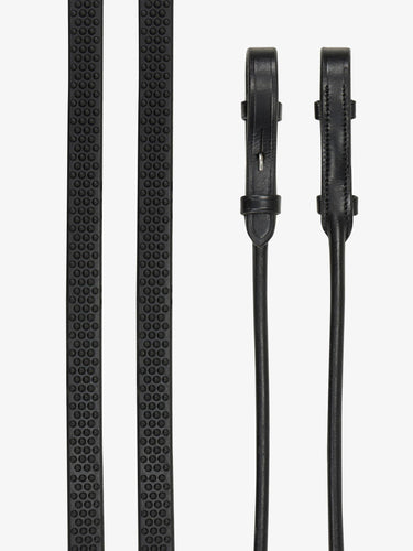 Rolled Reins Black/Silver
