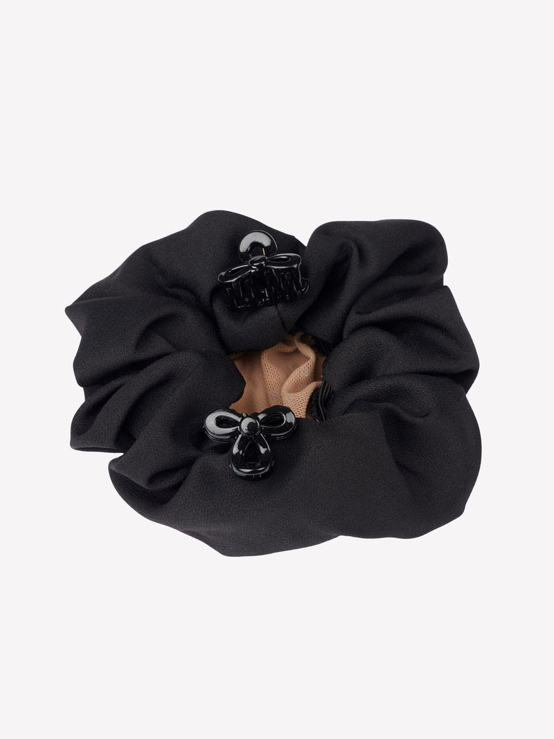 Indlæs billede i Gallery Viewer, CORE Scrunchie with Crystal Hair Net Black/Blonde
