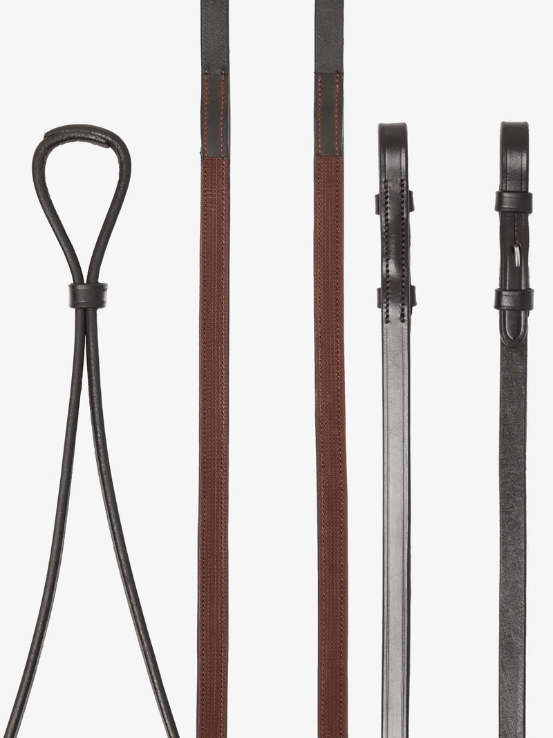Indlæs billede i Gallery Viewer, LM(F) CORE Hunter Half Lined Curb Rein Havana/Silver
