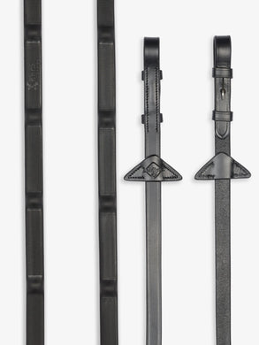 LM Ergo Grip Reins, Sort
