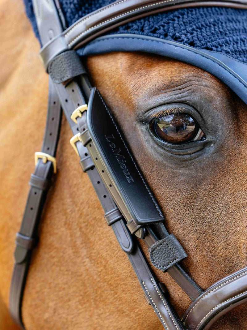 Indlæs billede i Gallery Viewer, LM(F) Leather Bridle Blinkers Brown
