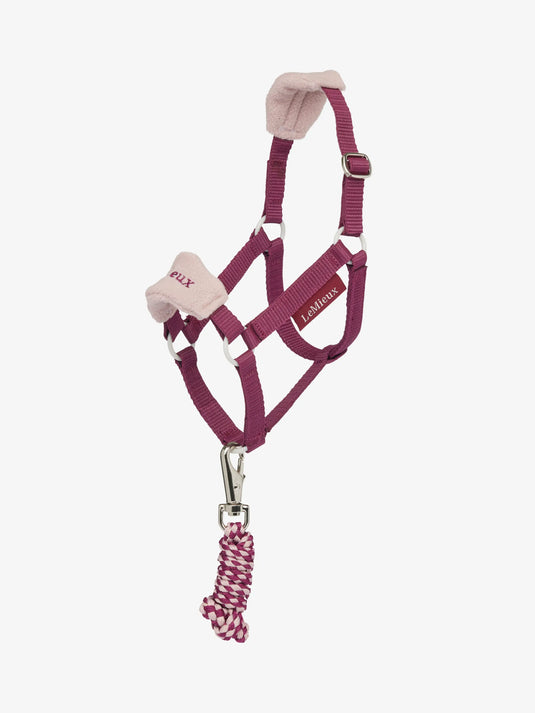 LM Hobby Horse Vogue Headcollar & Leadrope Blackberry