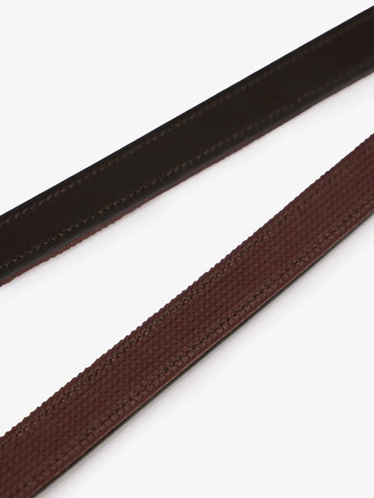 LM Hobby Horse Rubber Grip Reins Brown
