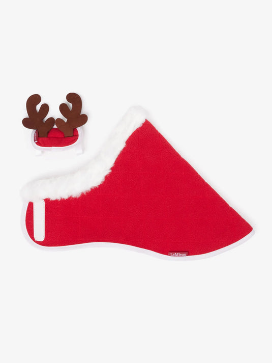 LM Hobby Horse Christmas Rug Set Red